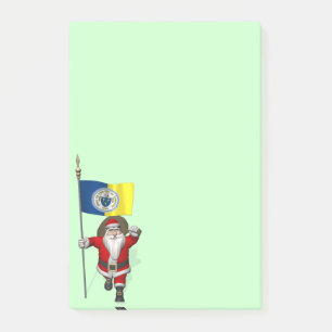 Der Weihnachtsmann mit dem Ensign Trenton NJ Post-it Klebezettel