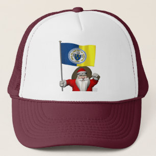 Der Weihnachtsmann mit dem Ensign Trenton NJ Truckerkappe