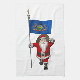 Der Weihnachtsmann mit dem Stipendium von Pennsylv Küchentuch