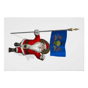 Der Weihnachtsmann mit dem Stipendium von Pennsylv Poster