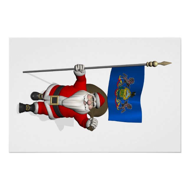 Der Weihnachtsmann mit dem Stipendium von Pennsylv Poster (Vorderseite)