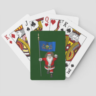 Der Weihnachtsmann mit dem Stipendium von Pennsylv Spielkarten