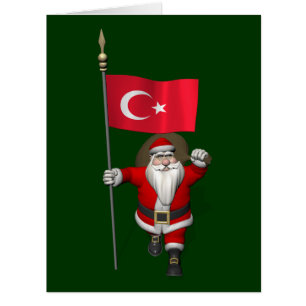 Der Weihnachtsmann mit der Flagge der Türkei