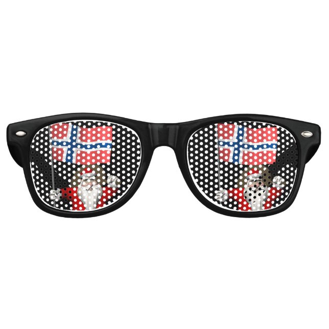 Der Weihnachtsmann mit der Flagge Norwegens Partybrille (Vorderseite)