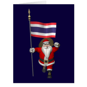 Der Weihnachtsmann mit der Flagge Thailands