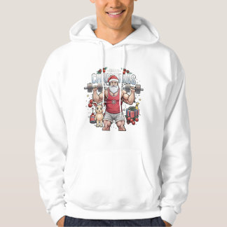 Der Weihnachtsmann mit Drehung - Gym Santa Holiday Hoodie