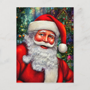 Der Weihnachtsmann mit einem Kzwinkern in Seiner A Postkarte