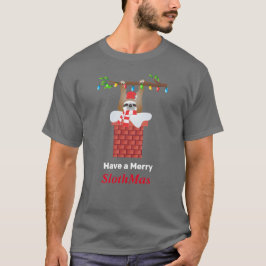 Der Weihnachtsmann mit Lichtern am Kamin T-Shirt