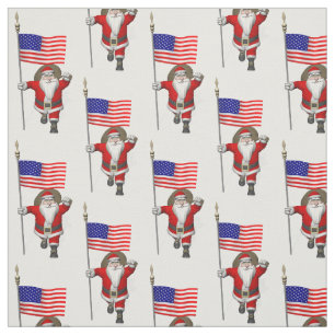 Der Weihnachtsmann mit US Flagge Stoff
