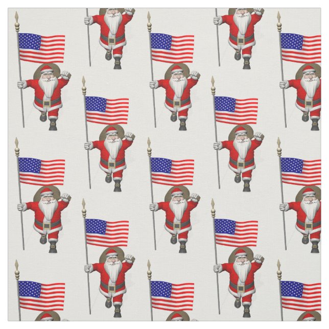 Der Weihnachtsmann mit US Flagge Stoff (Muster)
