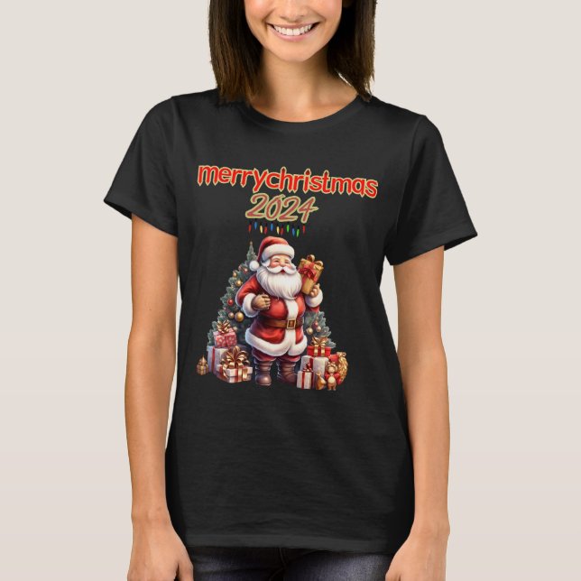 Der Weihnachtsmann mit weißem Bart T-Shirt (Vorderseite)