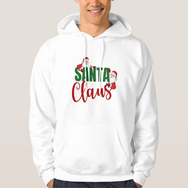 Der Weihnachtsmann Moderne Trendy Stilvolle Niedli Hoodie (Vorderseite)