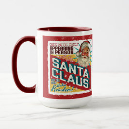Der Weihnachtsmann! Nur eine Nacht! Retro-Poster-D Tasse