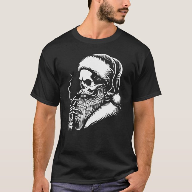 Der Weihnachtsmann raucht eine Zigarette T-Shirt (Vorderseite)