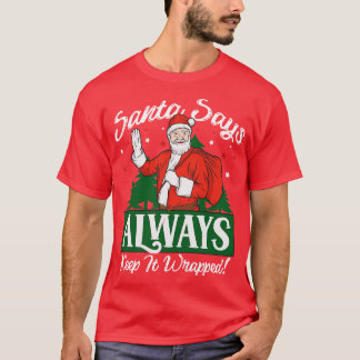 Der Weihnachtsmann sagt Behalten, dass er den schm T-Shirt