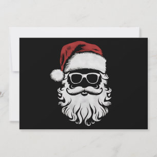 Der Weihnachtsmann sieht eine Sonnenbrille mit Hut Feiertagskarte
