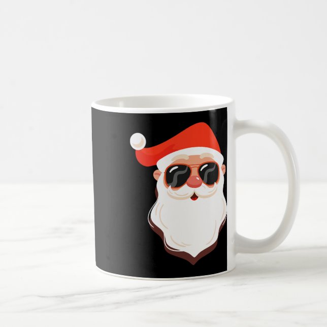 Der Weihnachtsmann sieht mit einem Hut-Bart-Spaß C Kaffeetasse (Rechts)