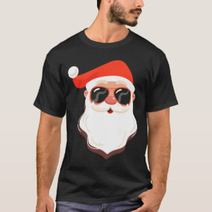 Der Weihnachtsmann sieht mit einem Hut-Bart-Spaß C T-Shirt