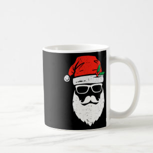 Der Weihnachtsmann sieht mit Hut-Bart-Weihnachten Kaffeetasse