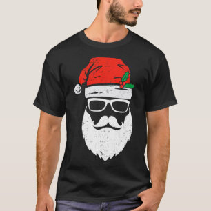 Der Weihnachtsmann sieht mit Hut-Bart-Weihnachten  T-Shirt