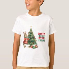 Der Weihnachtsmann sollte hier aufhören, Kaninchen T-Shirt