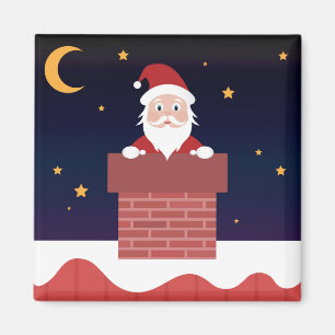 Der Weihnachtsmann steckte in meinem Kamin fest Magnet