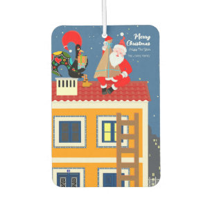 Der Weihnachtsmann trifft auf das portugiesische R Autolufterfrischer