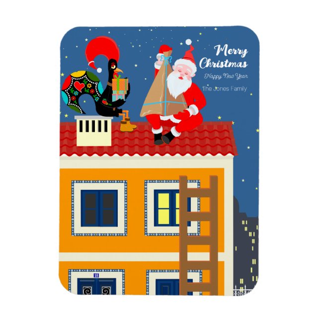Der Weihnachtsmann trifft auf das portugiesische R Magnet (Vertikal)