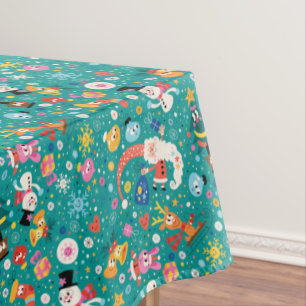 Der Weihnachtsmann und die Freundinnen Muster Tischdecke