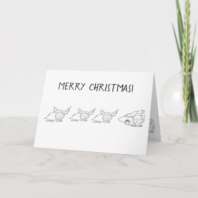 Der Weihnachtsmann und die Rentierlumps Karte (Vorderseite)