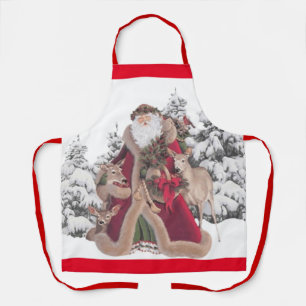 Der Weihnachtsmann und die Städte Schürze