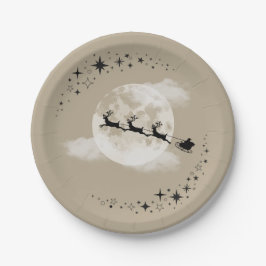 Der Weihnachtsmann und die Teller auf dem Mond