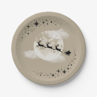 Der Weihnachtsmann und die Teller auf dem Mond