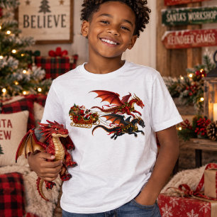 Der Weihnachtsmann und Drachen Tri-Blend Shirt