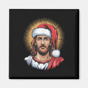Der Weihnachtsmann und Jesus wir sahen diesen froh Magnet