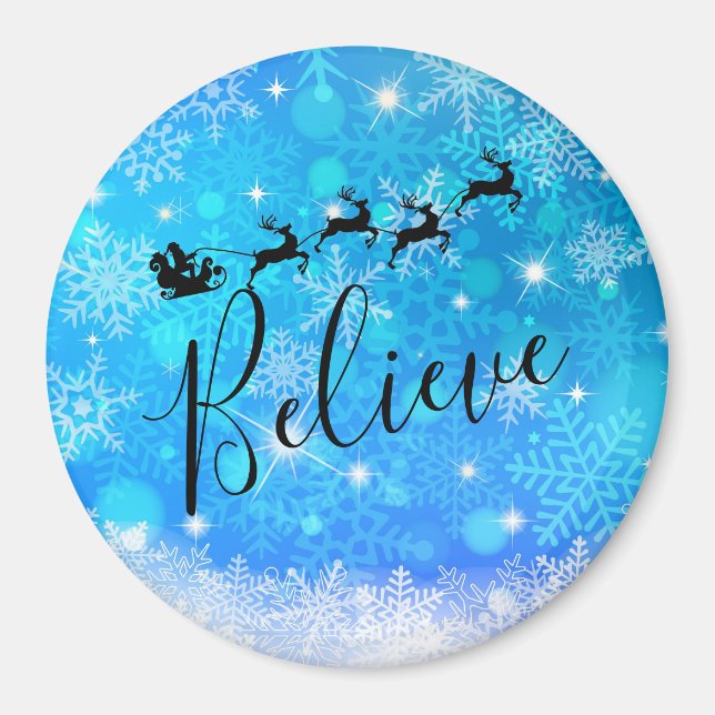 Der Weihnachtsmann und sein fliegender Rentier - G Magnet (Vorne)