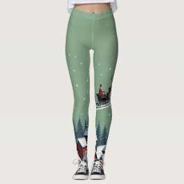 Der Weihnachtsmann und sein Schlitten Leggings