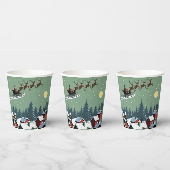 Der Weihnachtsmann und sein Schlitten Pappbecher (Multi)