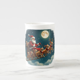 Der Weihnachtsmann und sein Schlitten von der Chih Prozellantasse