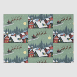 Der Weihnachtsmann und sein Schlittenwackelpapier Seidenpapier