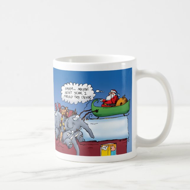 Der Weihnachtsmann und seine Elefanten-Tasse Kaffeetasse (Rechts)