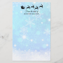 Der Weihnachtsmann und seine fliegende Rentiererin Briefpapier
