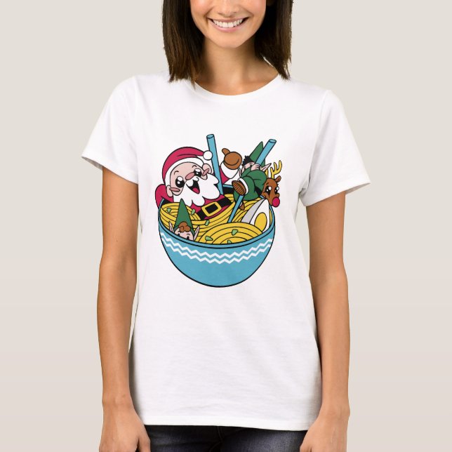 Der Weihnachtsmann und seine Freunde erwärmen sich T-Shirt (Vorderseite)