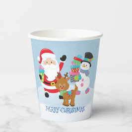 Der Weihnachtsmann und seine Freunde Papiertasse Pappbecher