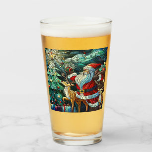 Der Weihnachtsmann und seine Rentierzauber Glas