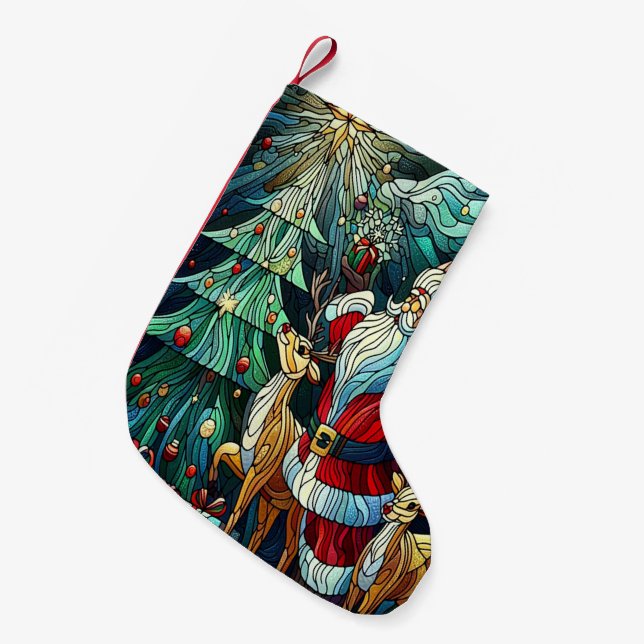 Der Weihnachtsmann und seine Rentierzauber Kleiner Weihnachtsstrumpf (Vorderansicht (hängend))