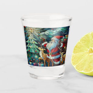 Der Weihnachtsmann und seine Rentierzauber Schnapsglas