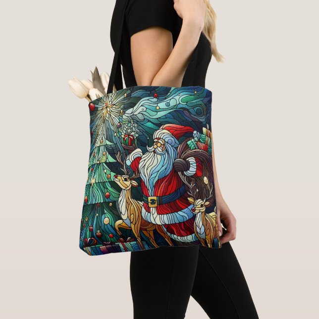 Der Weihnachtsmann und seine Rentierzauber Tasche (Von Nahem)