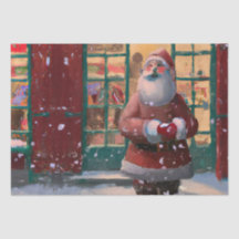Der Weihnachtsmann vor dem Spielzeugladen Kunst