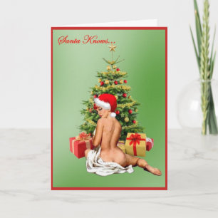 Der Weihnachtsmann weiß... Feiertagskarte